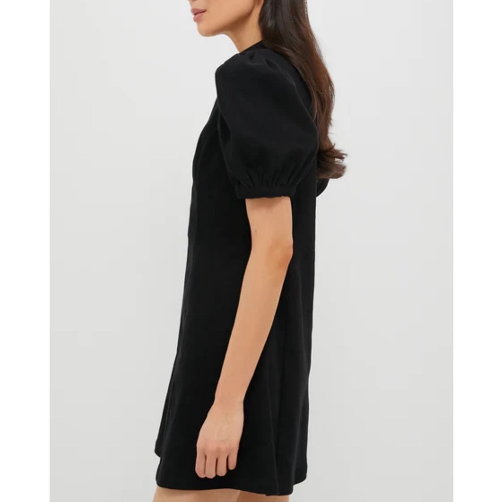 HYACINTH HOUSE Black Front Zip Denim Mini Dress SMALL - Picture 3 of 12